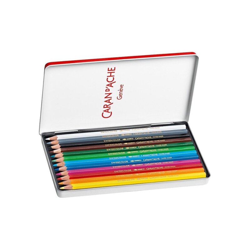 Caja de 12 lápices de Colores Caran d'Ache Swisscolor